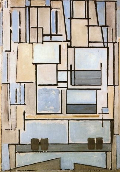 Composition No. 9 Blue Façade by Piet Mondrian